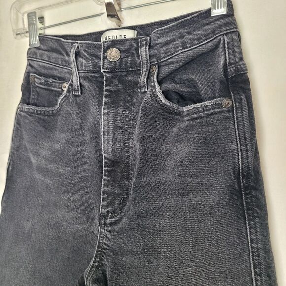 Agolde Black Pinch Waist Jeans Size 24 - Picture 4 of 12